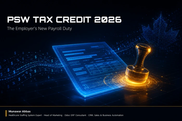 PSW tax credit 2026 employer certification requirement for Ontario PSW agency payroll — SYNERZ