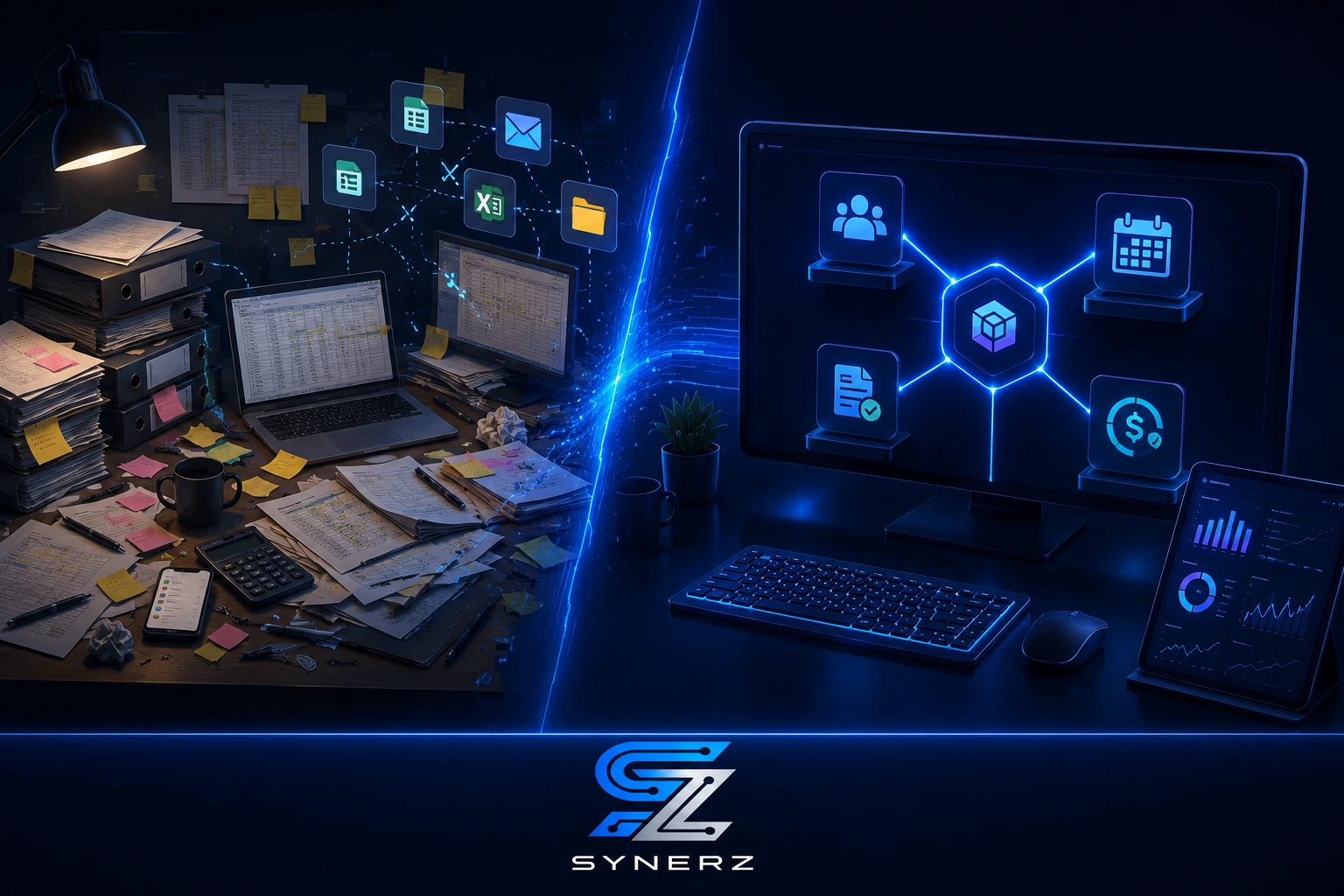 3D comparison of manual vs connected systems for starting a PSW agency in Ontario.